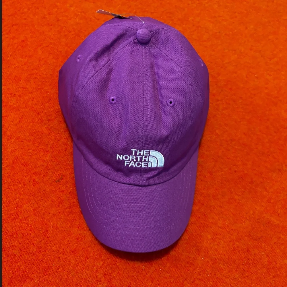 The North Face unisex crimson purple 100% cotton retro dad cap NWT - Picture 3 of 8